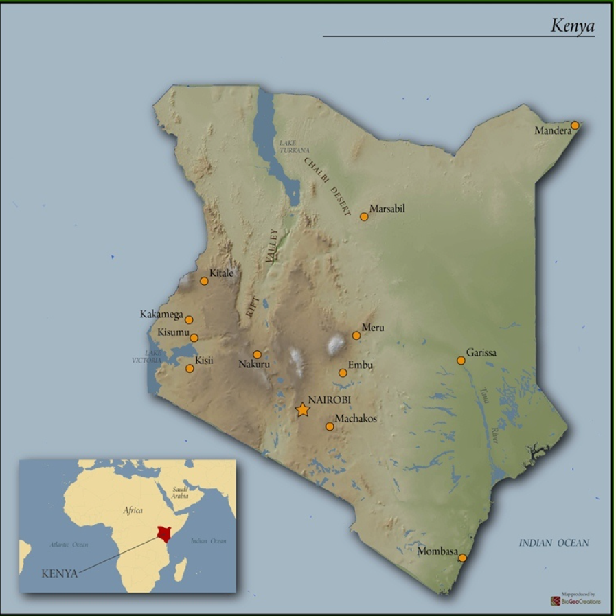 Kenya map