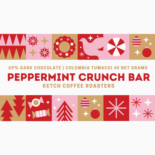 Peppermint Crunch Bar: Bean to Bar 69% Dark Chocolate Bar image 