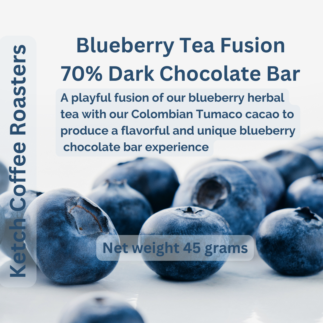 Blueberry Tea Fusion 70% Dark Chocolate Bar image 