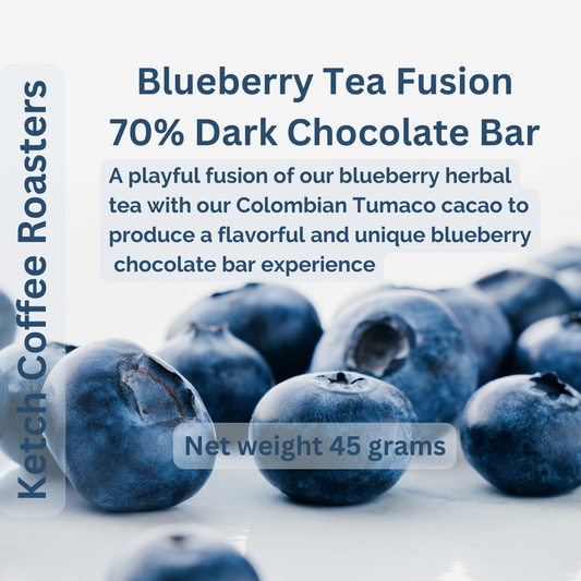 Blueberry Tea Fusion 70% Dark Chocolate Bar image 